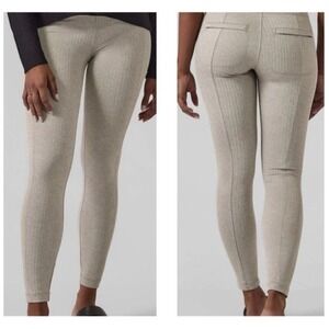 Athleta Delancey Herrnigbone Ankle Tight Women's Medium Gray Mid Rise Activewear